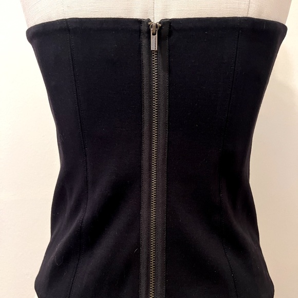 BCBG MaxAzria Satin Ribbon Strapless Corset-Size S - Picture 5 of 8